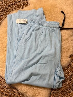 Light Blue Men’s Drawstring Sleep Pants